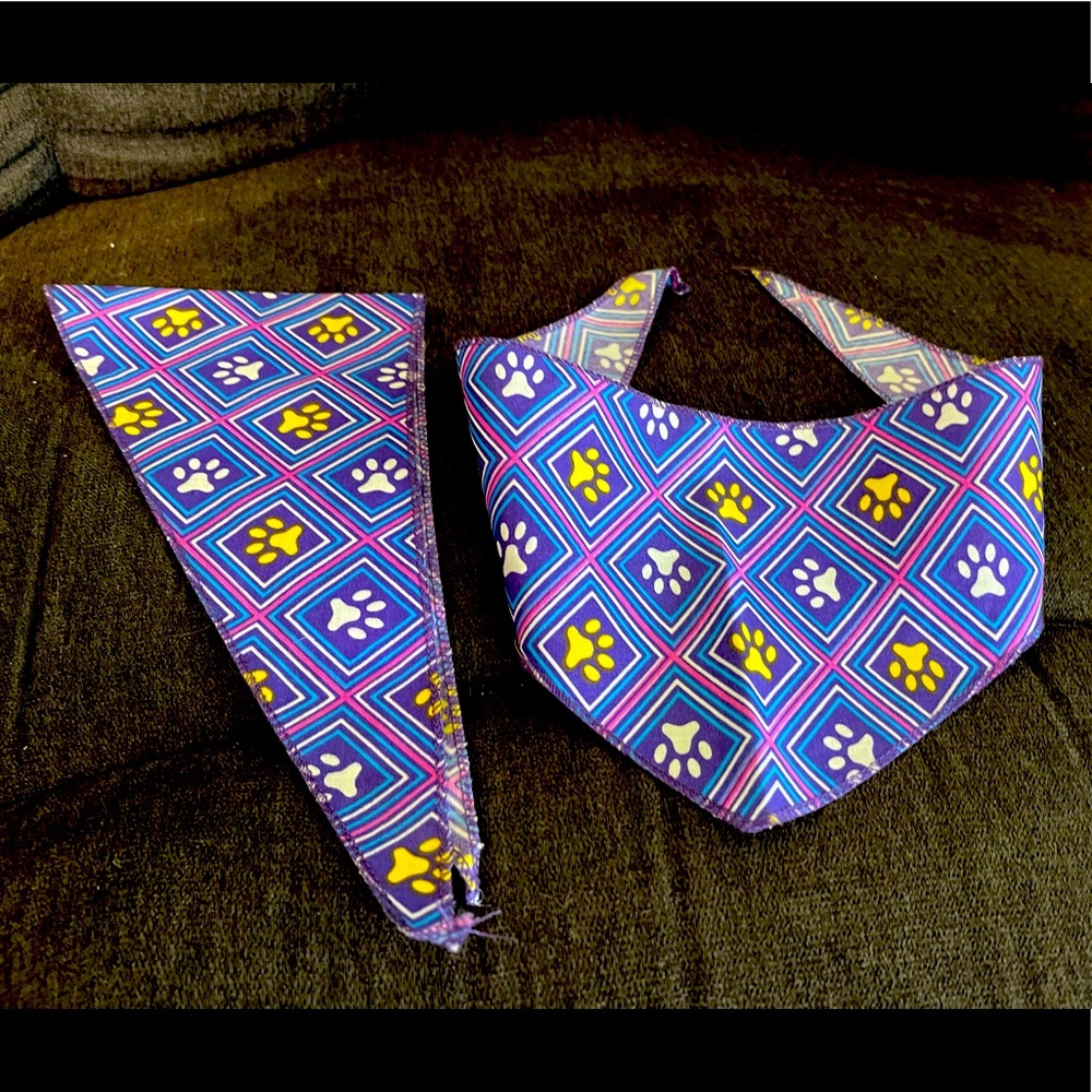 2 brand new handmade dog scarves